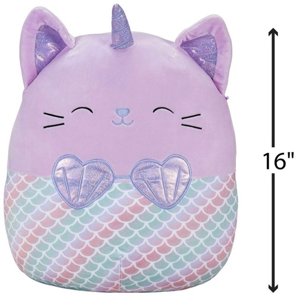 Squishmallows Anya the Caticorn Mermaid 16" Plush - Picture 1 of 7